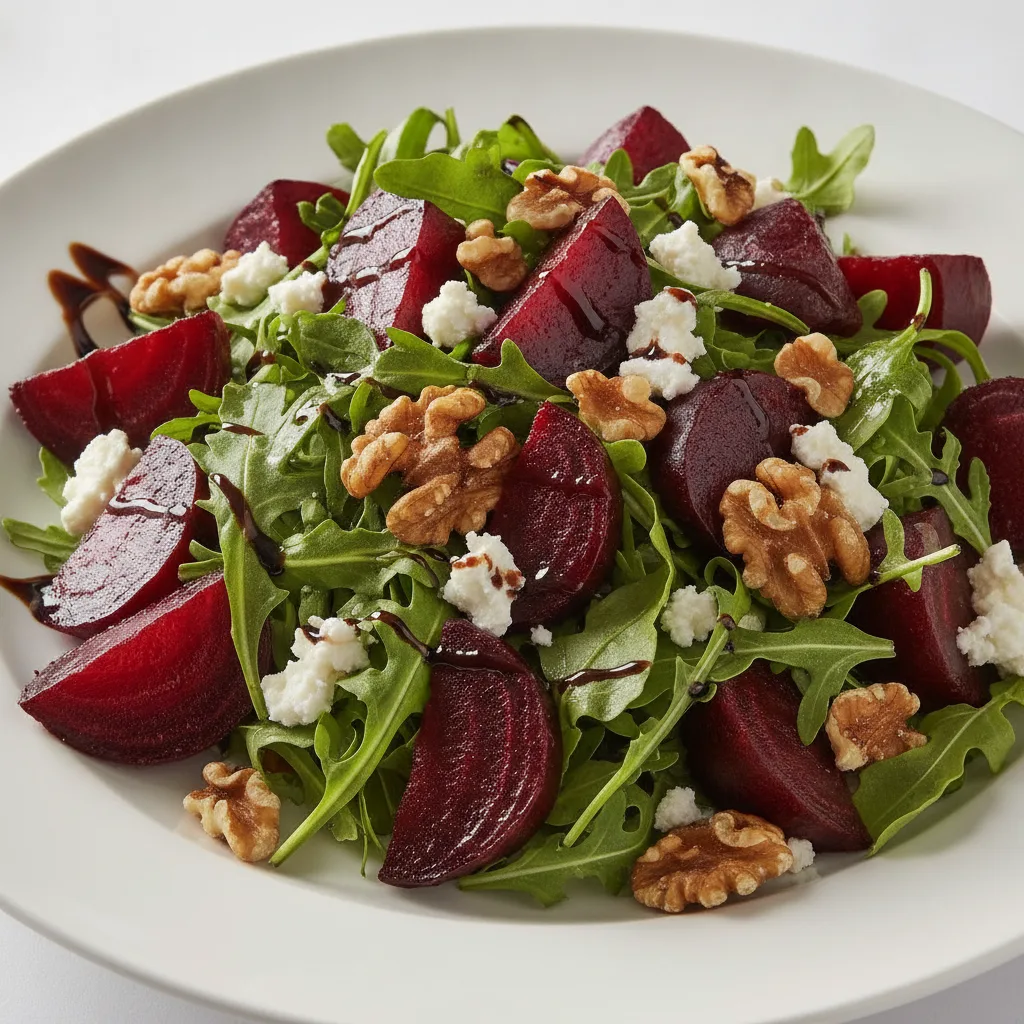 Roasted beet and walnut salad