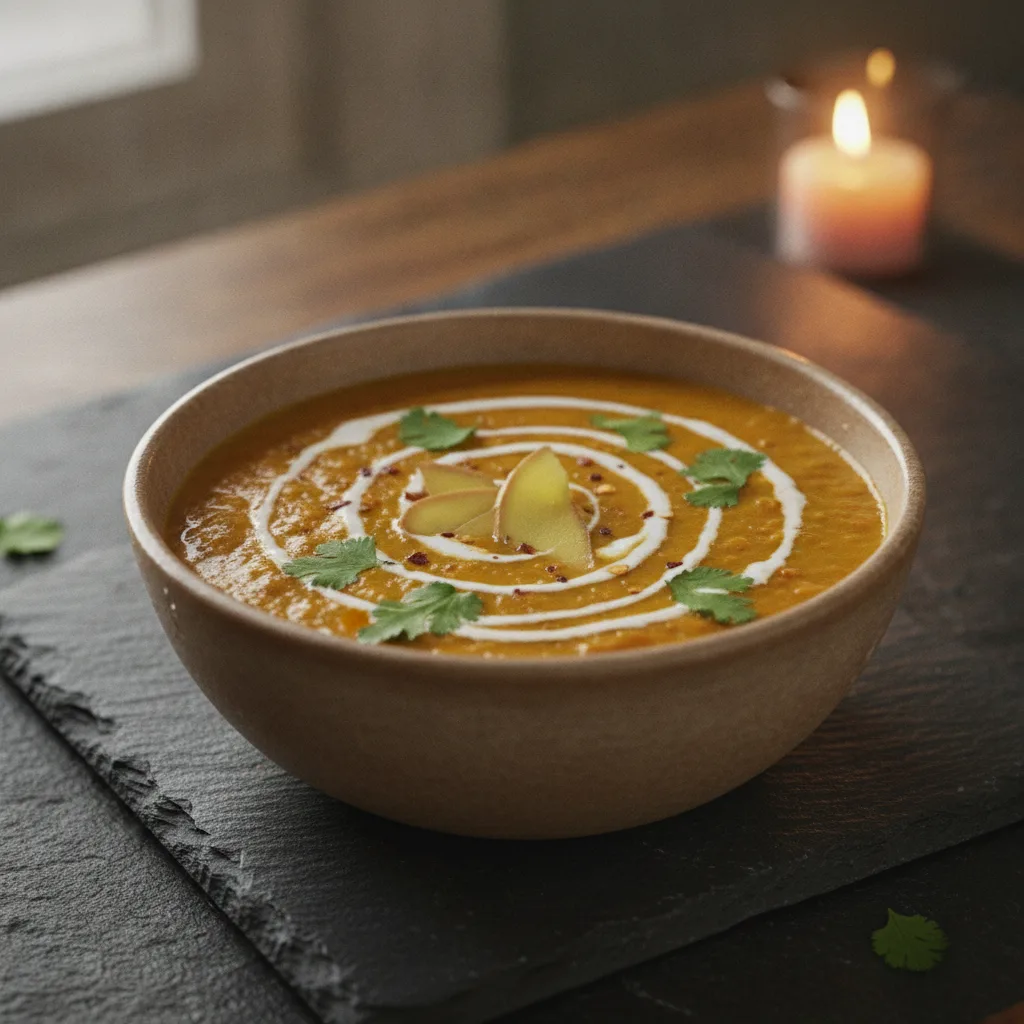 Turmeric lentil soup