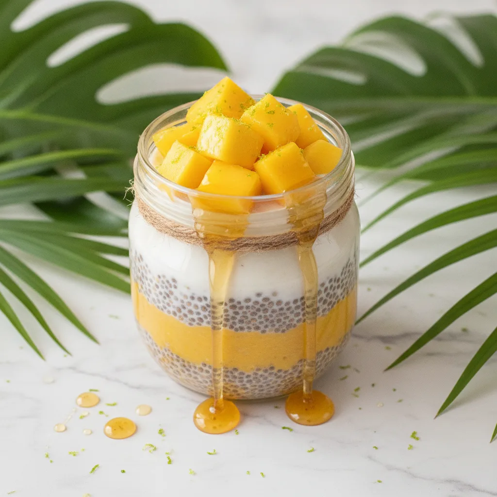 Mango chia pudding
